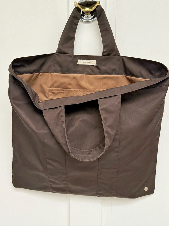 The Row Handbags - The Row N/S nylon shopper Brown Tote Bag